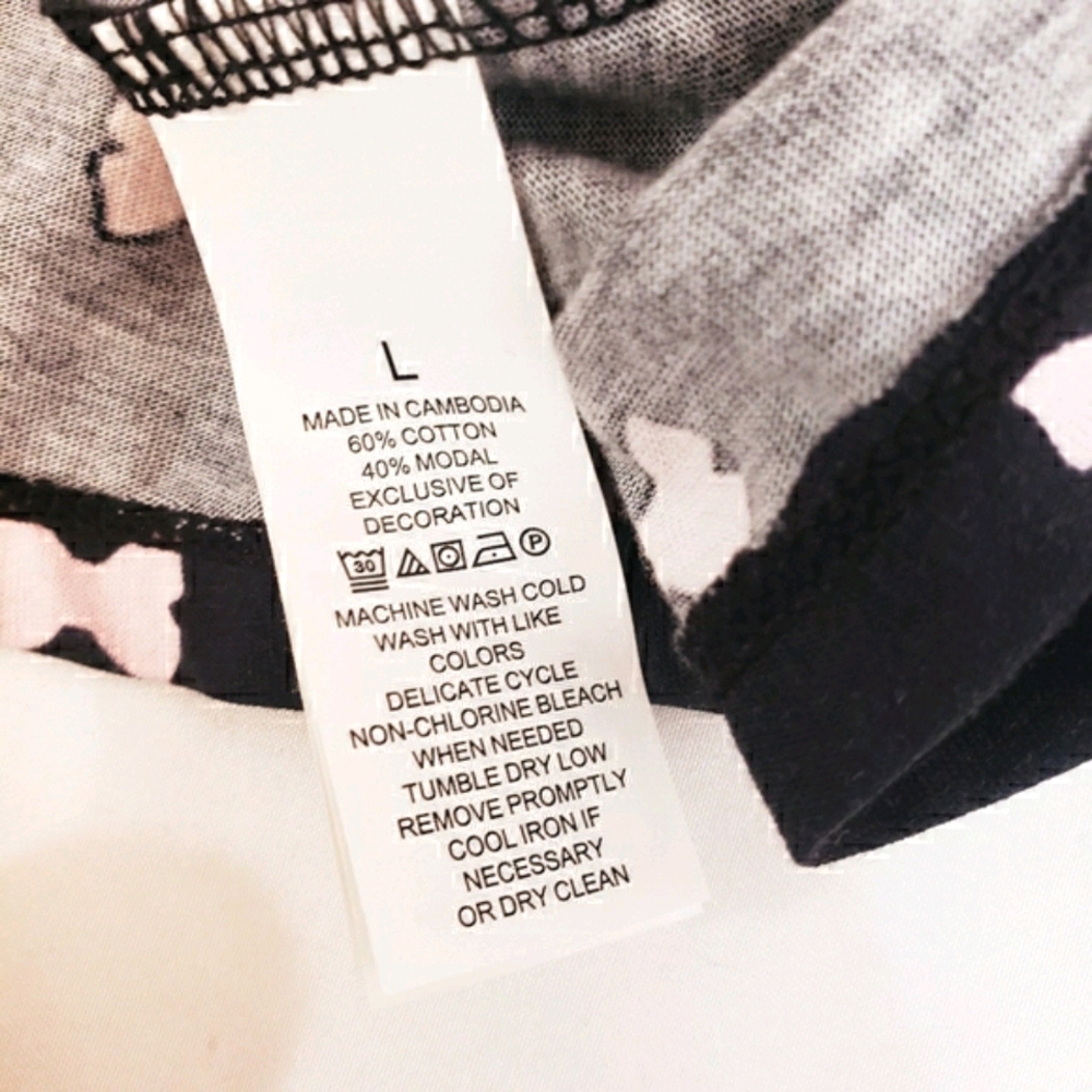 NWT Kate Spade 2pc Pajama Set Pink Bows Top & Pant - Picture 6 of 10